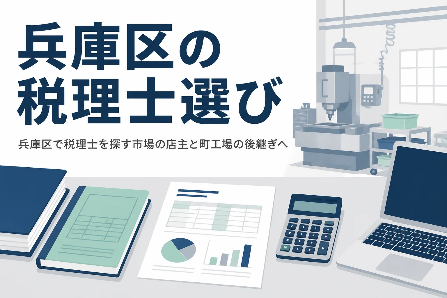 神戸市兵庫区で税理士を探す市場の店主や町工場の後継ぎ向けに選び方と相談先を解説する記事のアイキャッチ