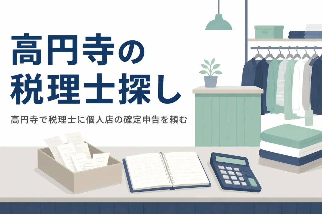 高円寺で古着屋やライブハウスを営む個人事業主向けに相談先と確定申告の頼み方を解説する記事のアイキャッチ