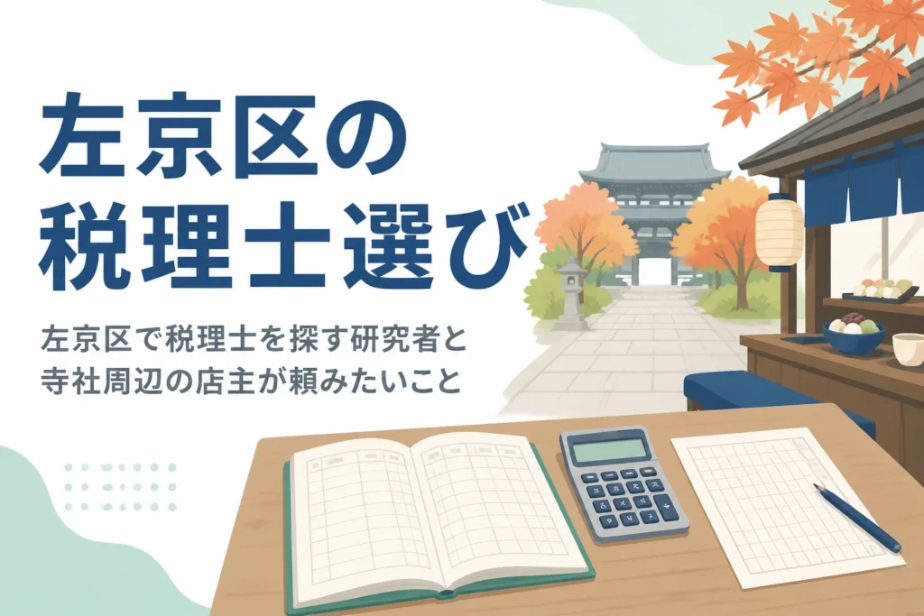 京都市左京区で税理士を探す研究者や寺社周辺の店主向け記事のアイキャッチ