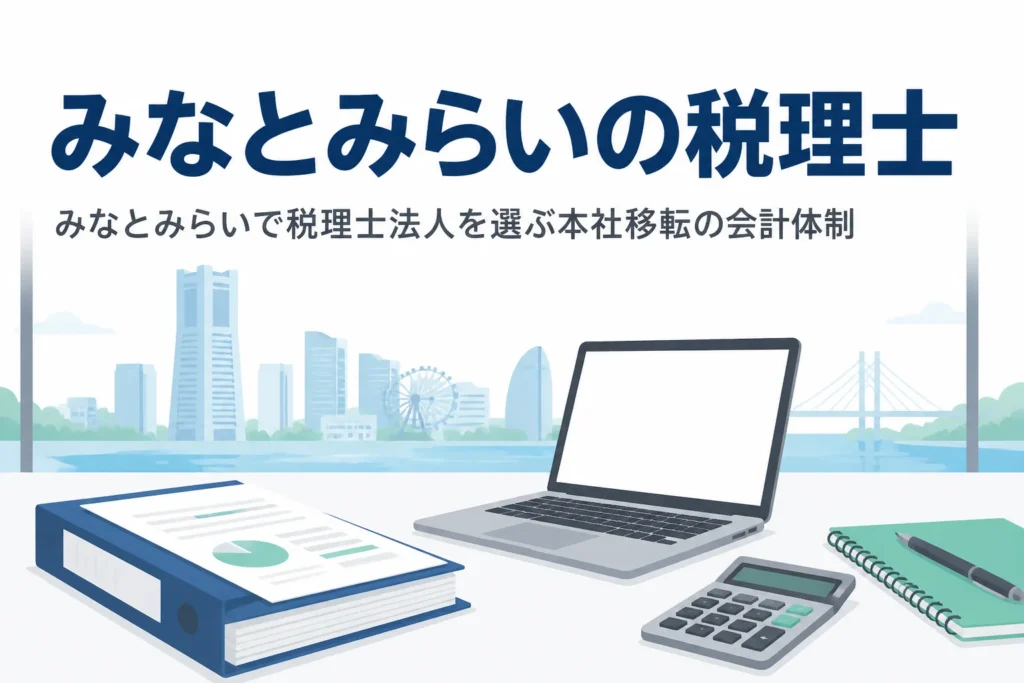 みなとみらいに本社を移した法人向けに税理士法人の選び方と会計体制を解説する記事のアイキャッチ