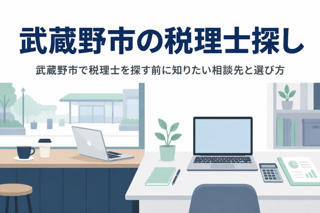 武蔵野市で税理士を探す人向けの記事のアイキャッチ