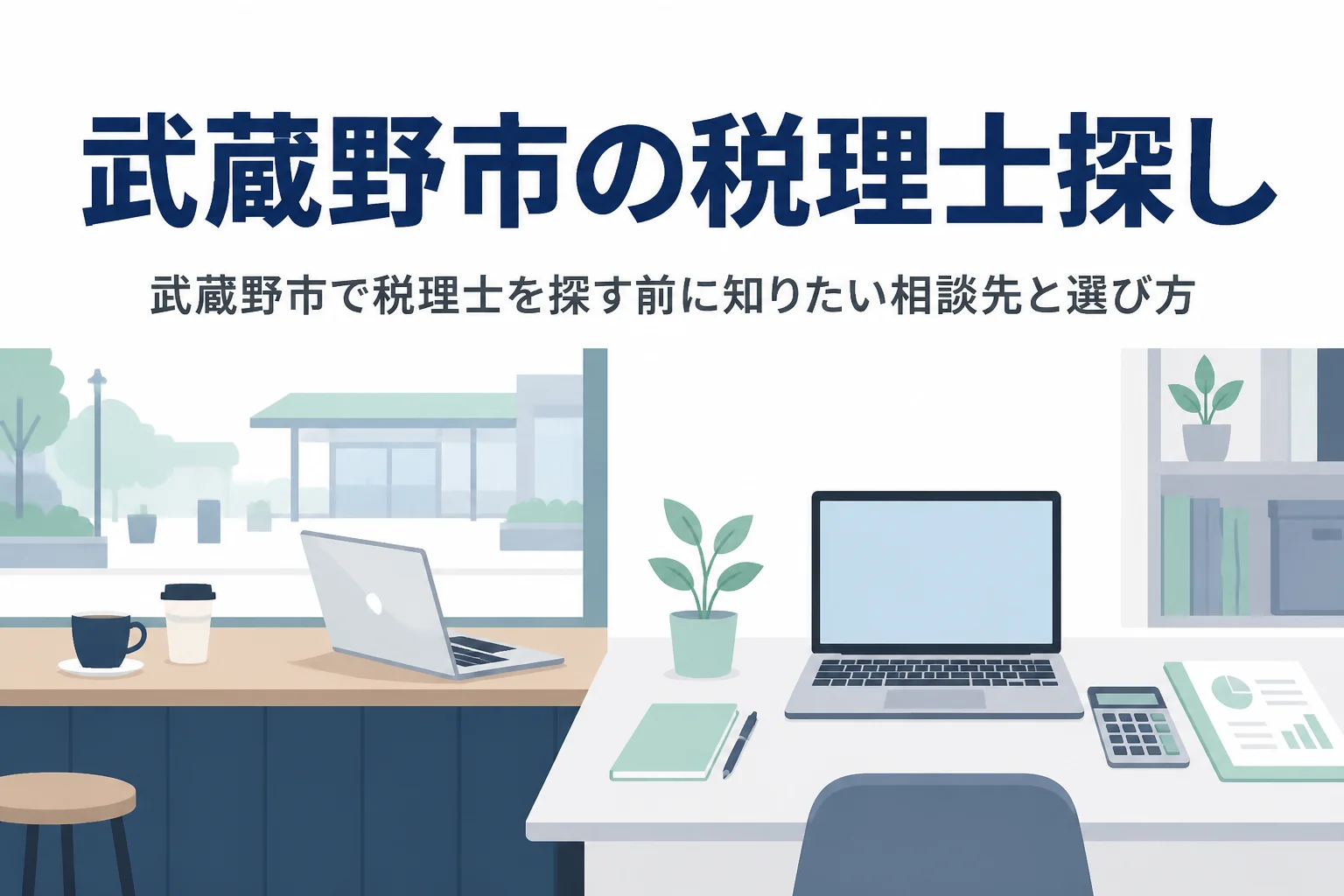 武蔵野市で税理士を探す人向けの記事のアイキャッチ
