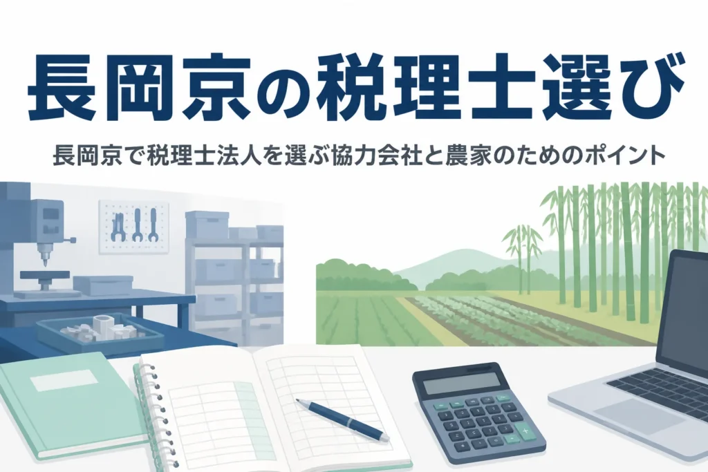 長岡京で税理士法人や税理士事務所を選ぶ時の考え方を解説する記事のアイキャッチ