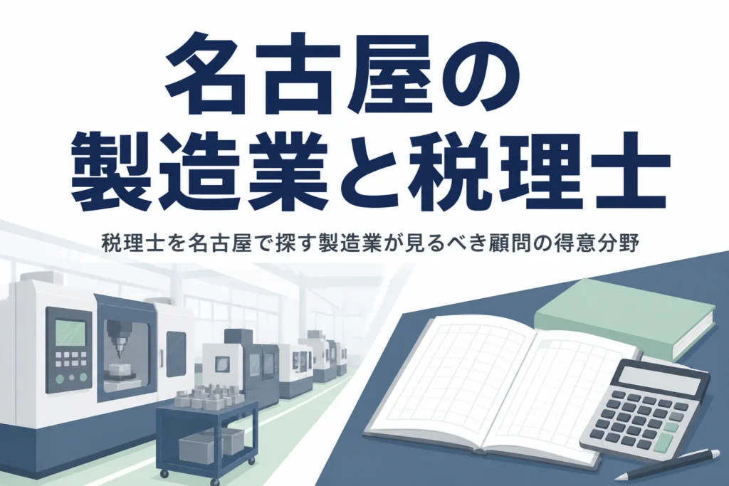 名古屋の製造業・下請け企業が顧問税理士を選ぶポイントを解説する記事のアイキャッチ