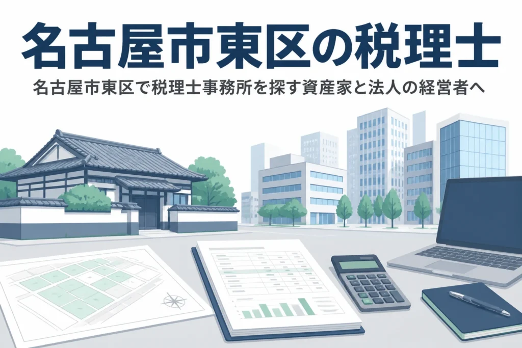 名古屋市東区で税理士事務所を探す資産家と法人向け記事のアイキャッチ