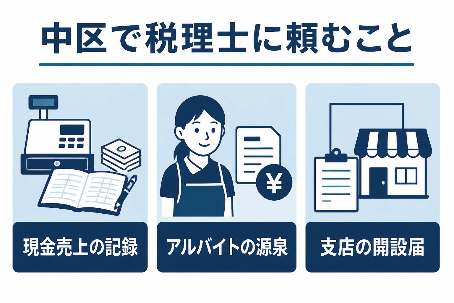 栄・錦の飲食店と支店法人が税理士に頼みたいことの図解
