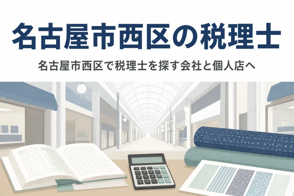 名古屋市西区で税理士を探す卸の会社や商店街の個人店向けに選び方と相談先を解説する記事のアイキャッチ