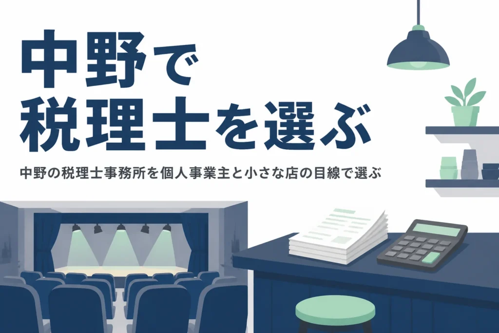 中野で税理士事務所を選ぶ個人事業主と小さな店向けの記事のアイキャッチ