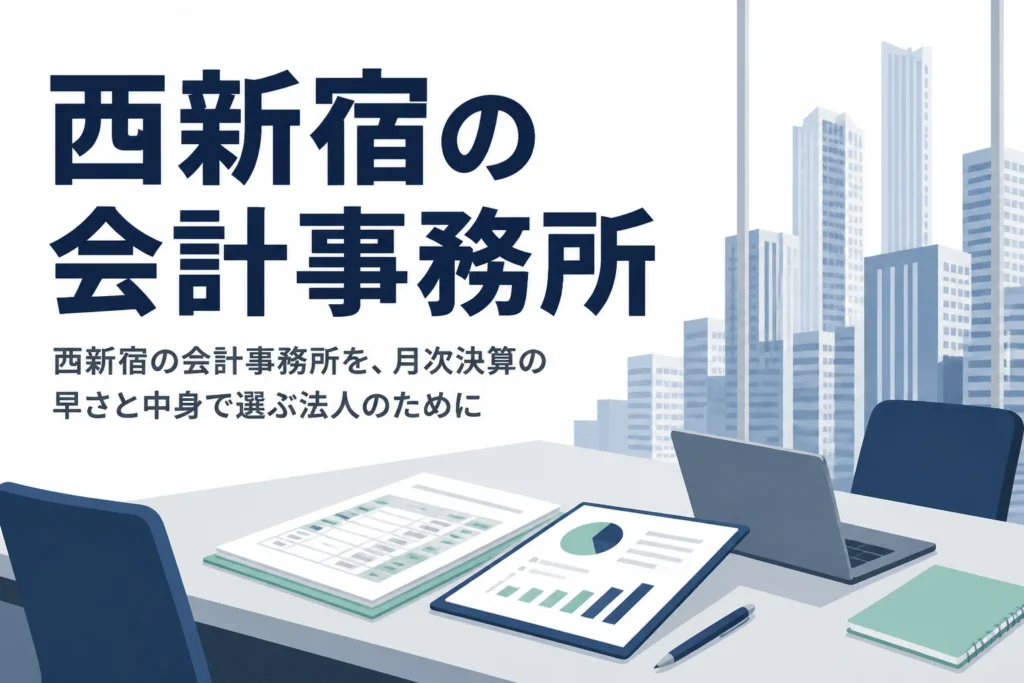 西新宿の会計事務所の選び方を月次決算の視点で解説する記事のアイキャッチ