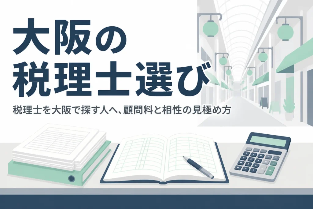 大阪で税理士を選ぶ時の顧問料と相性の見極め方を解説する記事のアイキャッチ