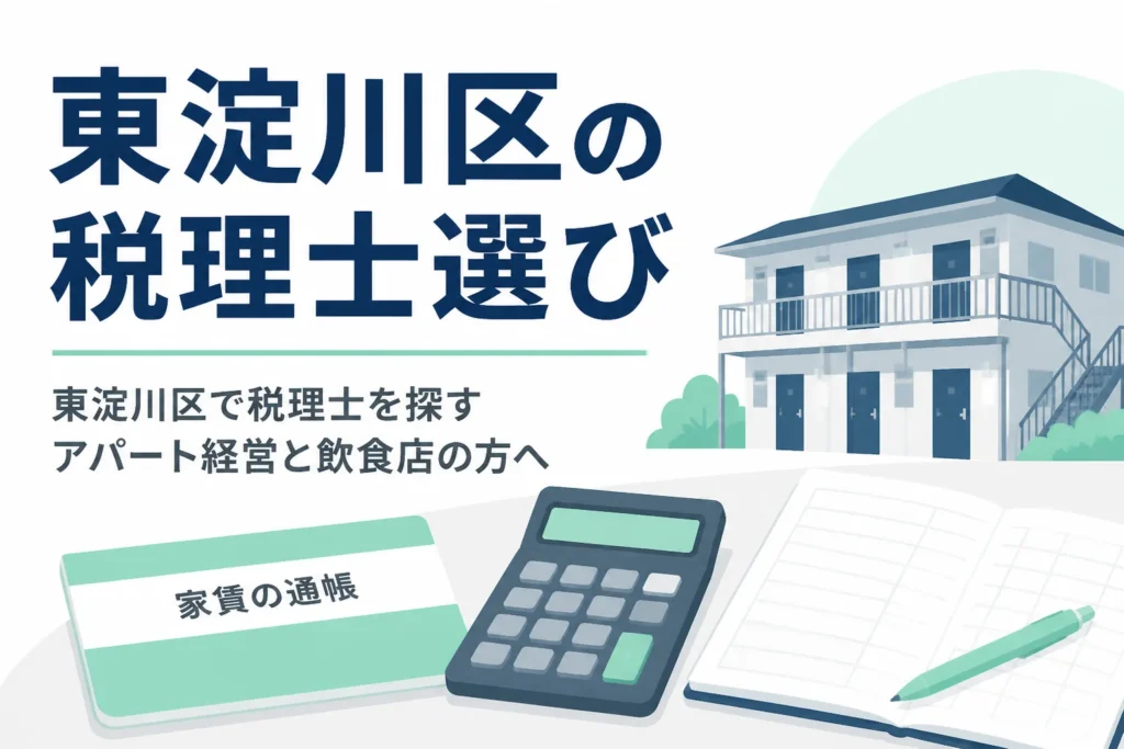 大阪市東淀川区のアパート経営や飲食店向けに税理士の選び方を解説する記事のアイキャッチ