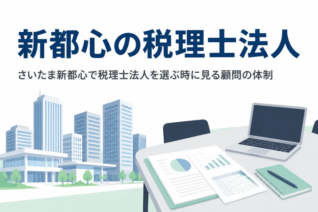 さいたま新都心で税理士法人を選ぶポイントを解説する記事のアイキャッチ