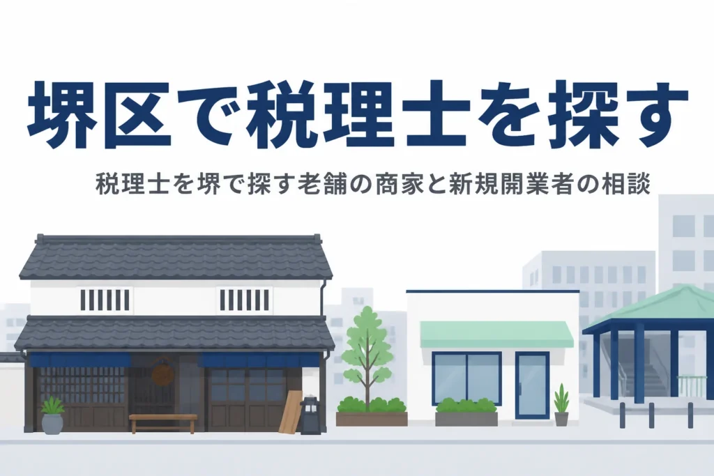 堺市堺区で税理士を探す老舗の商家と新規開業者向けの記事のアイキャッチ