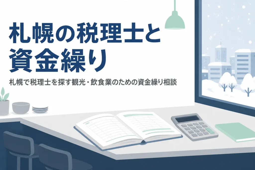 札幌で季節の売上の波がある観光・飲食業が税理士に資金繰りを相談するポイントを解説する記事のアイキャッチ