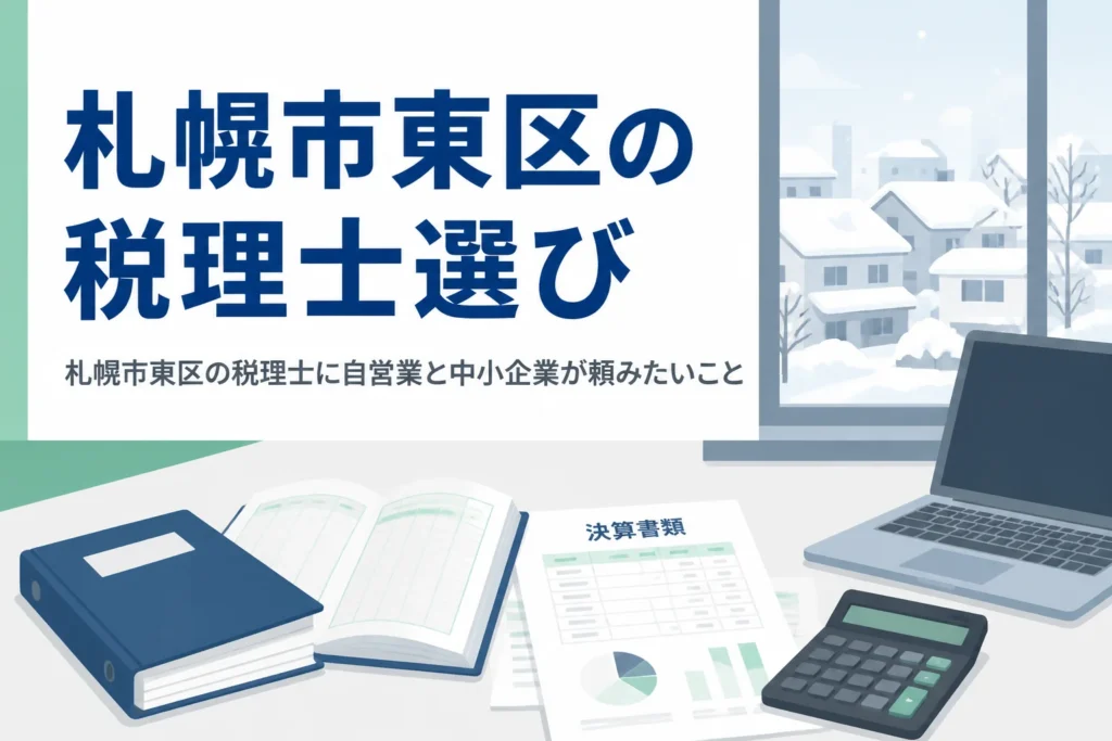 札幌市東区で税理士を探す自営業や中小企業向けに相談先と頼み方を解説する記事のアイキャッチ