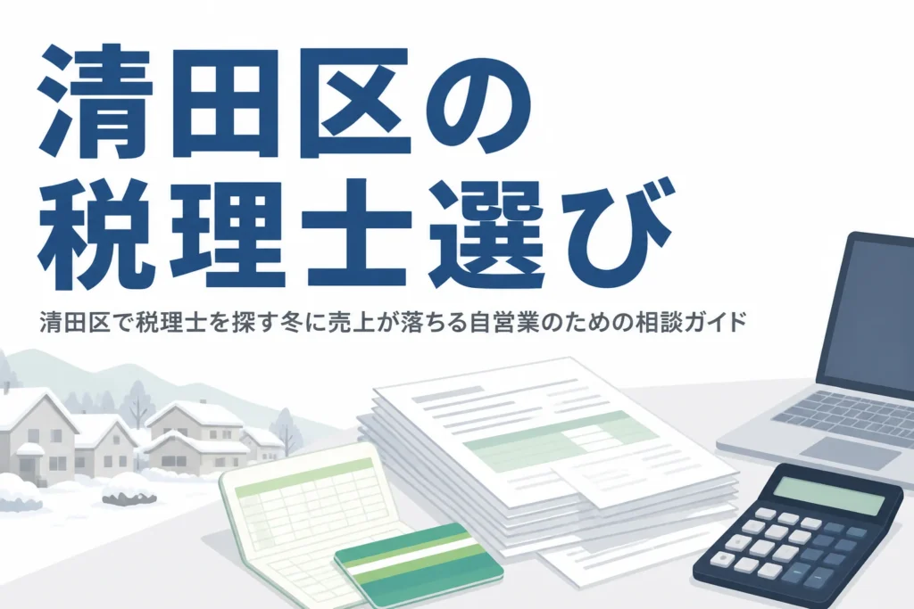 札幌市清田区で冬に売上が落ちる自営業が税理士を探す時の相談先を解説する記事のアイキャッチ