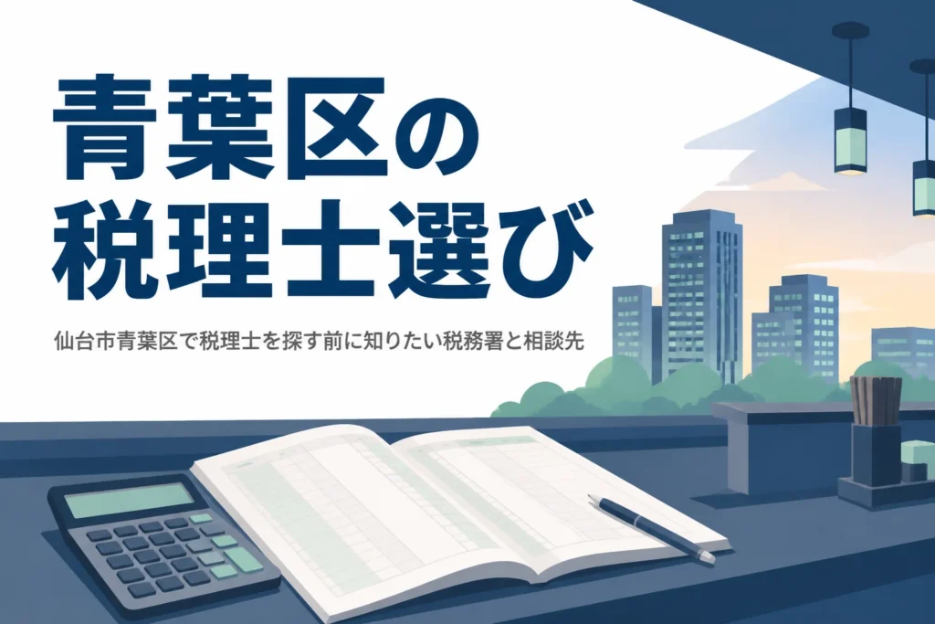 仙台市青葉区で税理士を探す方向けの記事のアイキャッチ