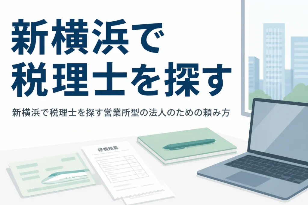 新横浜で税理士を探す営業所型の法人に向けた記事のアイキャッチ