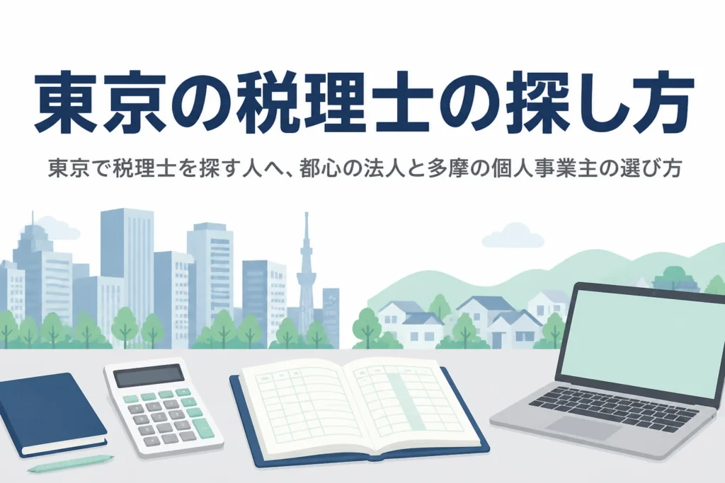 東京で税理士を探す方法を解説する記事のアイキャッチ