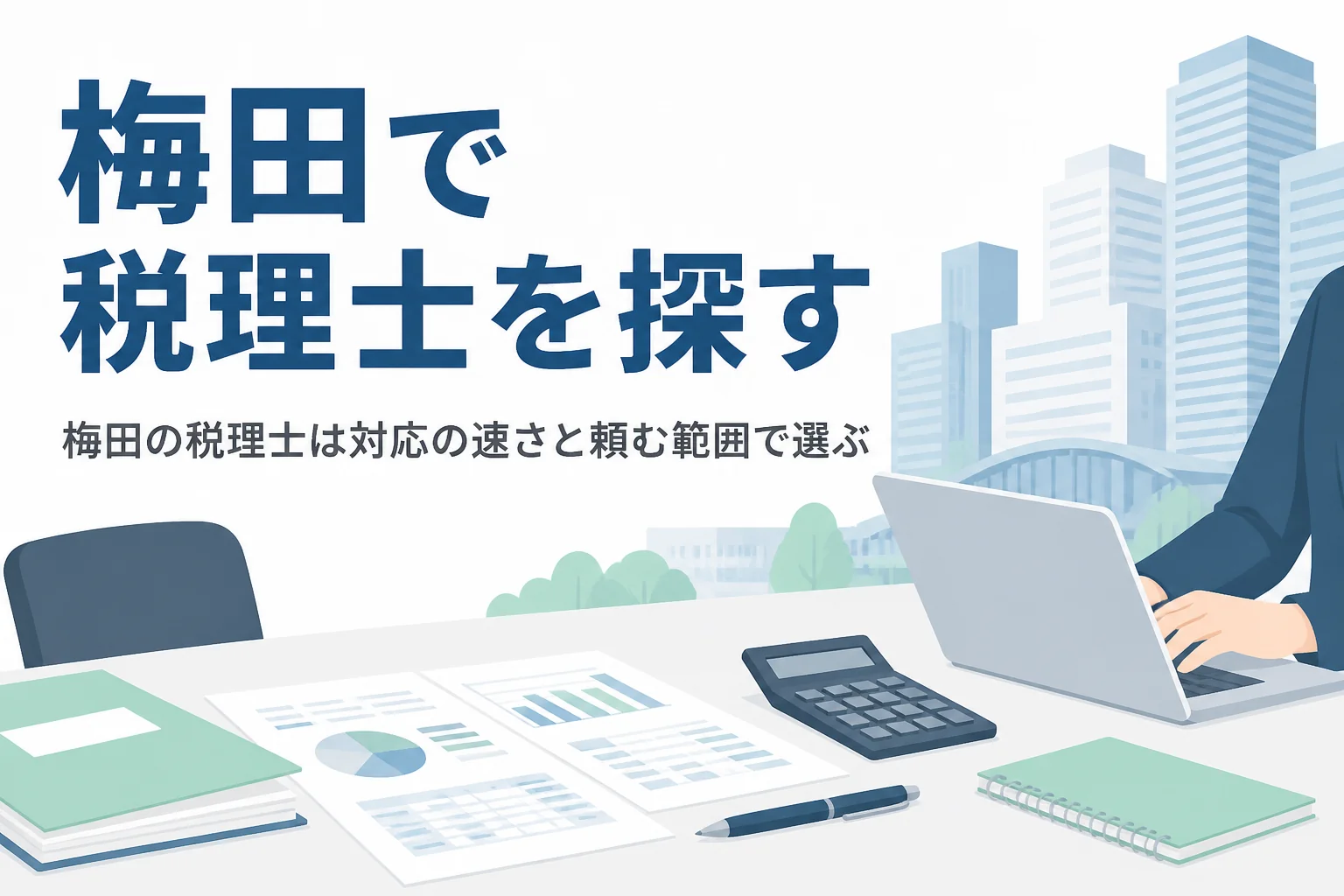 梅田で顧問税理士を選ぶポイントを解説する記事のアイキャッチ
