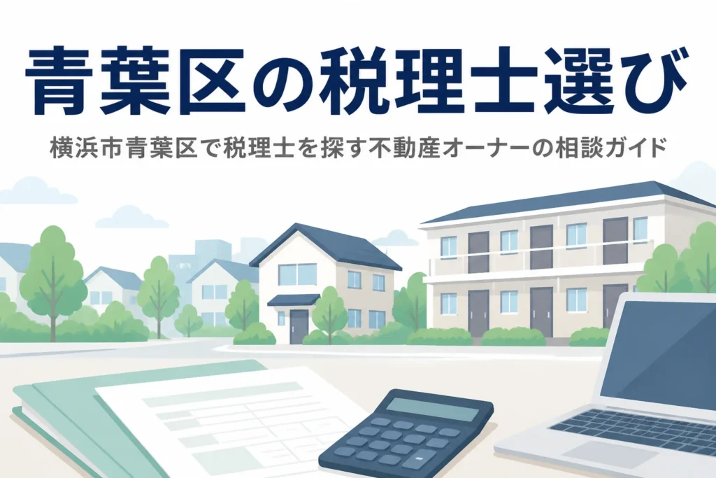 横浜市青葉区の不動産オーナー向けに税理士の選び方を解説する記事のアイキャッチ