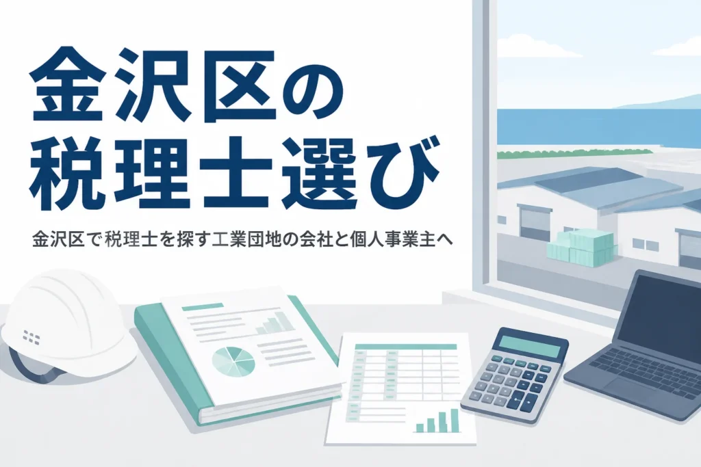 横浜市金沢区で税理士を探す工業団地の中小企業と個人事業主向けに相談先と頼み方を解説する記事のアイキャッチ
