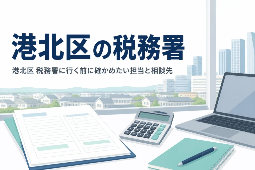 港北区の税務署と税理士への相談先を解説する記事のアイキャッチ