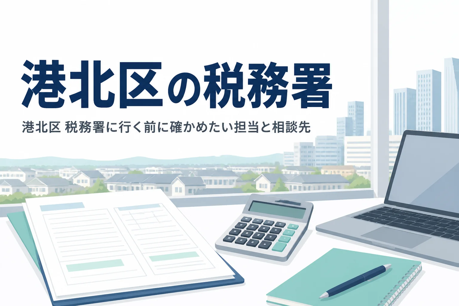 港北区の税務署と税理士への相談先を解説する記事のアイキャッチ