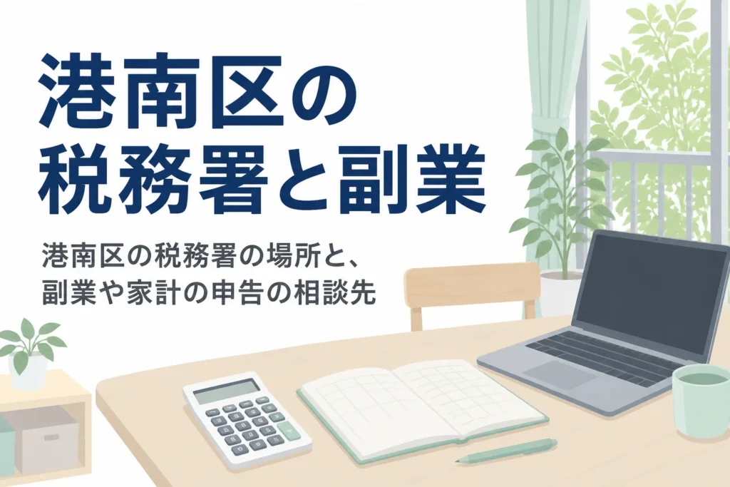 港南区の税務署と副業の申告を解説する記事のアイキャッチ