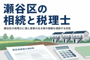 瀬谷区で畑や貸家を持つ家の相続を税理士に相談する目安を解説する記事のアイキャッチ