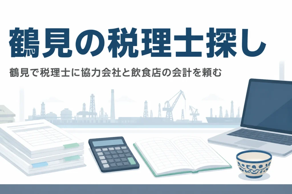 横浜市鶴見区の協力会社と沖縄料理店などの飲食店に向けて、税理士の探し方と相談先を解説する記事のアイキャッチ