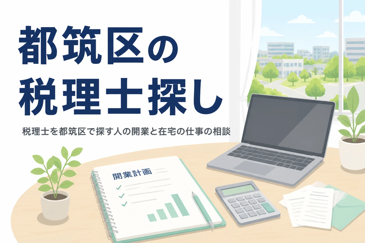 横浜市都筑区で開業する人や在宅で働くフリーランスに向けて、税理士の探し方と相談先を解説する記事のアイキャッチ