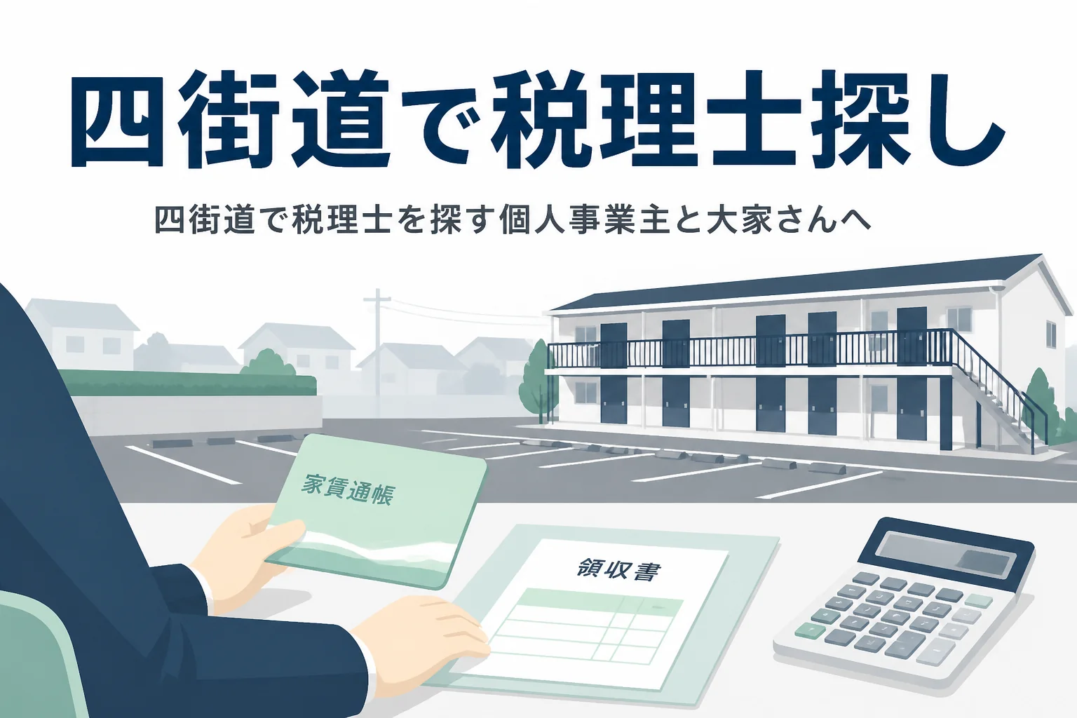 四街道で税理士を探す個人事業主と大家向け記事のアイキャッチ